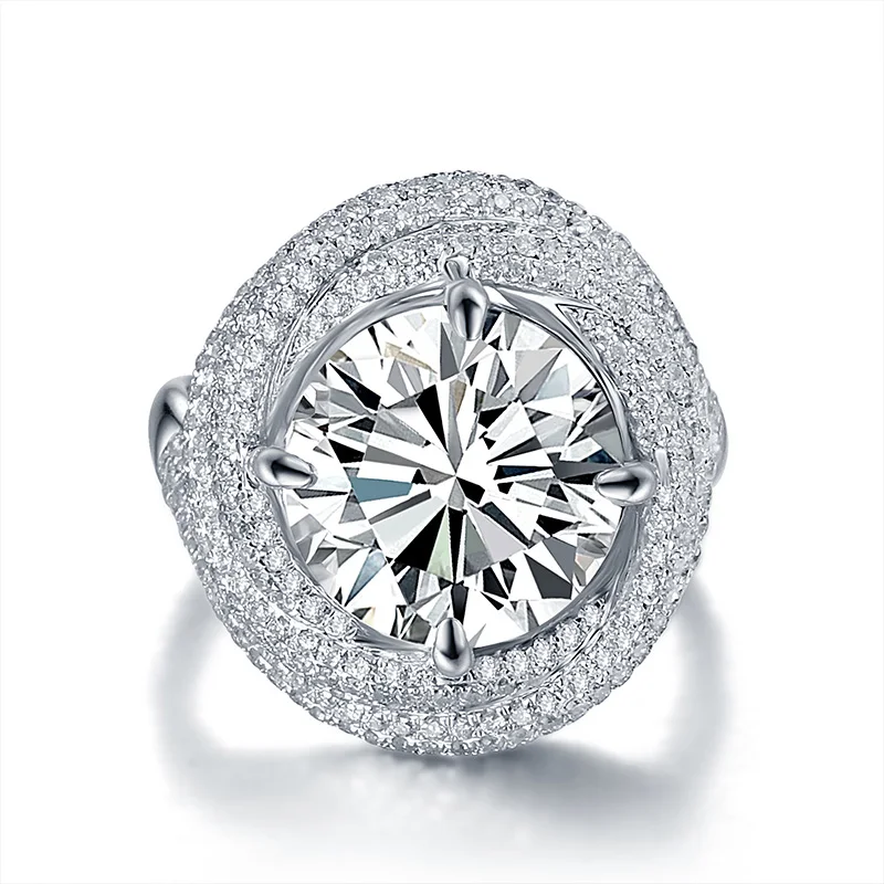 2CTW 8.0mm G-H Moissanite Marriage Ring Test Positive WARRANTY Real 925 Sterling Silver Synthetic Diamonds | Украшения и