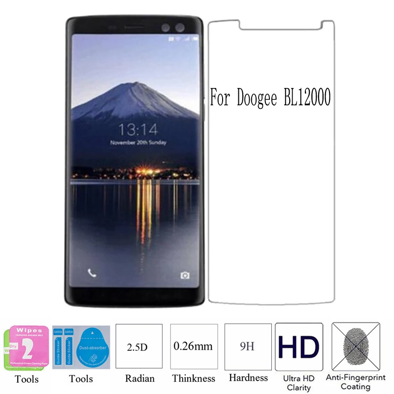 

2PCS 2.5D 0.25mm For Doogee BL9000 BL12000 Tempered Glass Screen Protector Protective Film For Doogee BL12000 BL9000 Free Tools