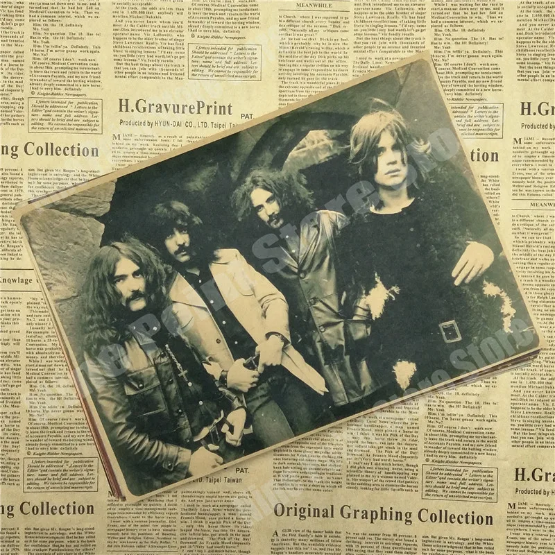 Зеленый Black Sabbath. Плакат Оззи Осборн. Украшение для домашнего интерьера крафт-кислотная рок-музыка плакат рисунок ядро наклейки на стену 30x21 см - Цвет: Зеленый