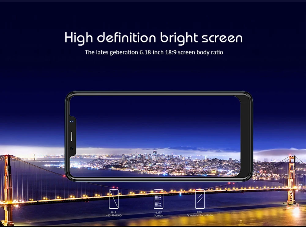 SERVO P20 смартфон 6,1" 18:9 u-образный дисплей 4G LTE мобильный телефон MTK6739 Android 8,1 двойная задняя камера отпечатков пальцев МП