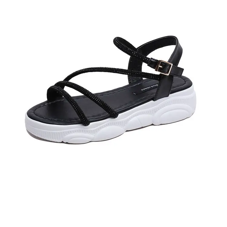 Сандалии женские с открытым носком уличные спортивные босоножки ремешок на