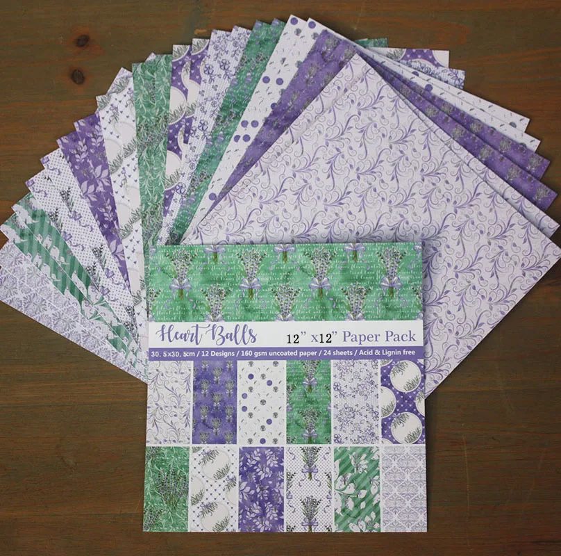24 листа бумажные подкладки в форме сердечек для скрапбукинга оригами