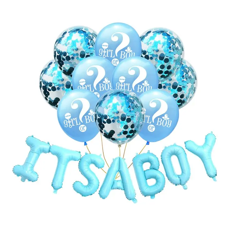 LAPHIL Oh Baby therms a Boy фольгированный воздушный шар, баннер для детского душа, синие латексные воздушные шары, украшения для детского душа, вечерние принадлежности