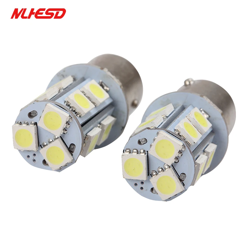 10X1156 BA15S 1157 BAY15D P21W BA15D 13Led 5050 Автомобильные светодиодные указатели поворота
