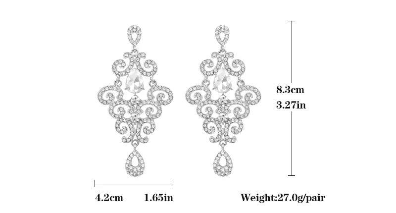 VEYO Full Of Rhinestone Crystal Earrings For Woman Drop Luxury Vintage brincos Pendientes High Quality | Украшения и аксессуары