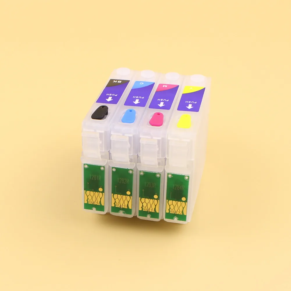 Пустой Заправляемый картридж T1281 T1282 T1283 T1284 подходит для Epson
