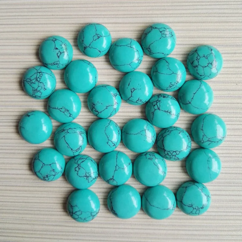 Оптовая продажа 50 шт./лот каменные бусины calaite круглый кабошон Размер 14x14 мм