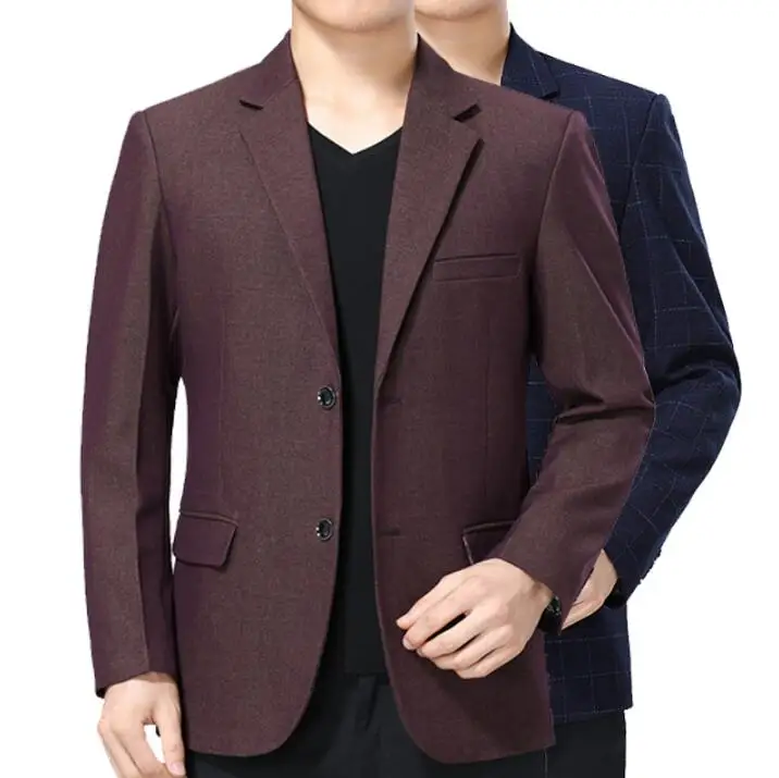 

Spring autumn casual coats mens suits clothes Middle-aged business jacket men blazer masculino slim fit father wear England