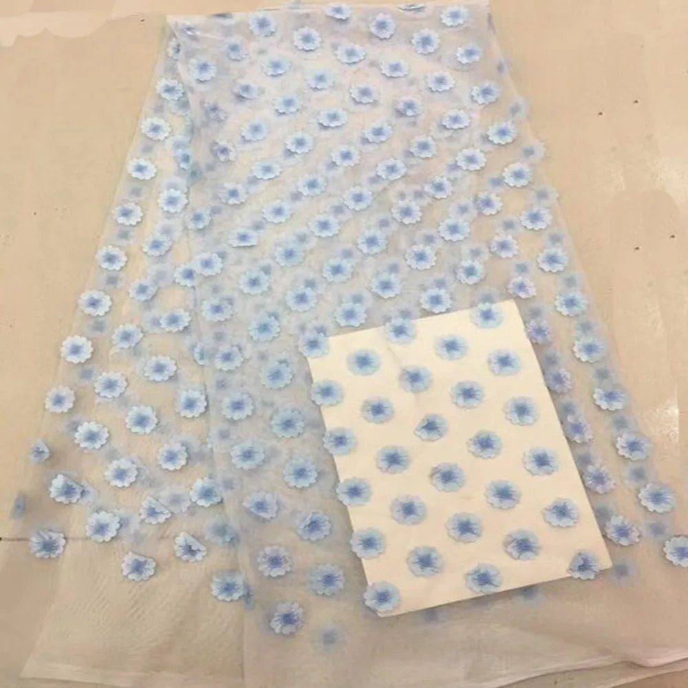 Синего цвета в африканском стиле Кружево Ткань 2018 французский чистая новые