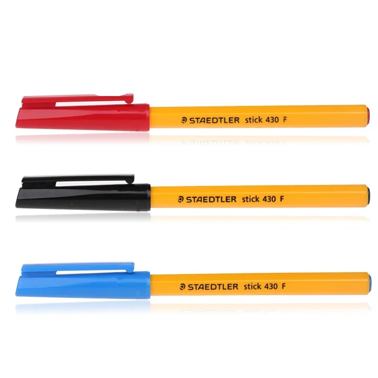 10 шт./лот stedtler stick 430F шариковая ручка 0 5 мм металлическая с пенпоинтом гладкая