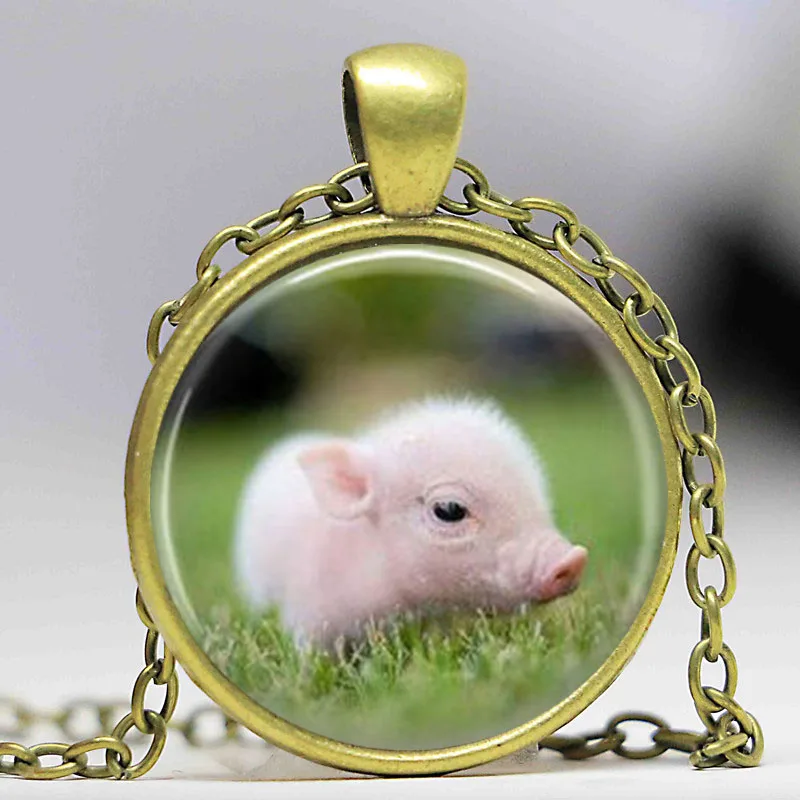 Детское ожерелье-подвеска с логотипом поросенка винтажное ожерелье ручной