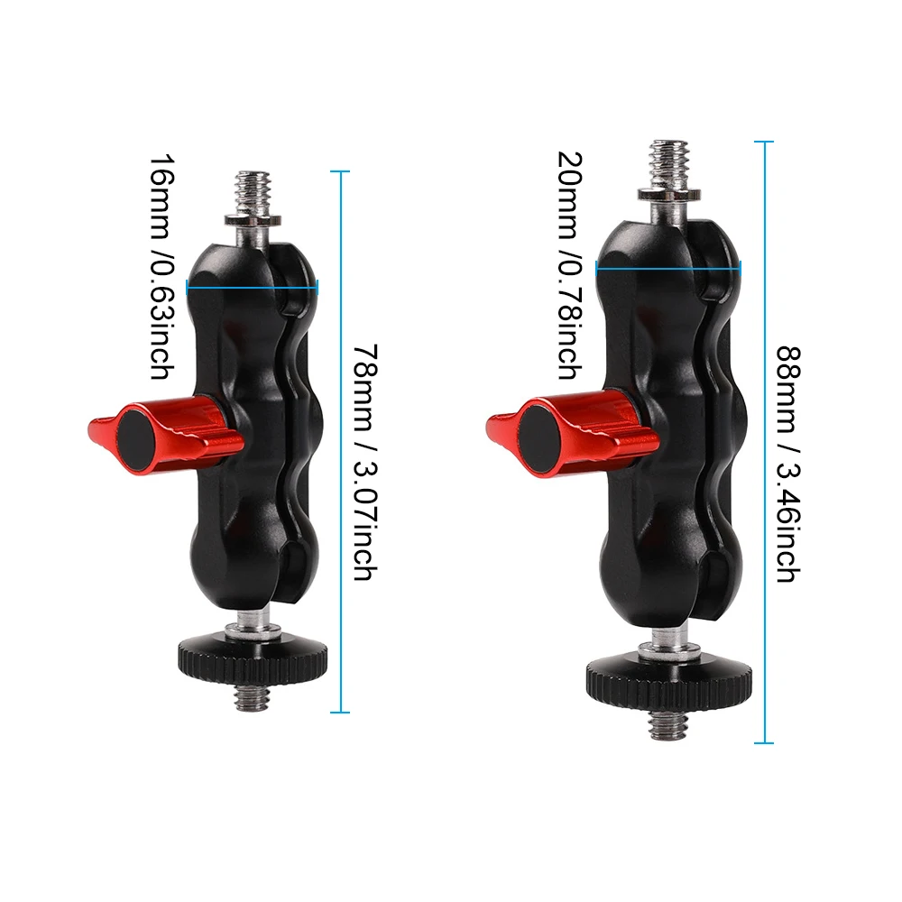 Шарнирное крепление Magic Arm Monitor с двойной шаровой головкой + винт 1/4 &quotдля камеры