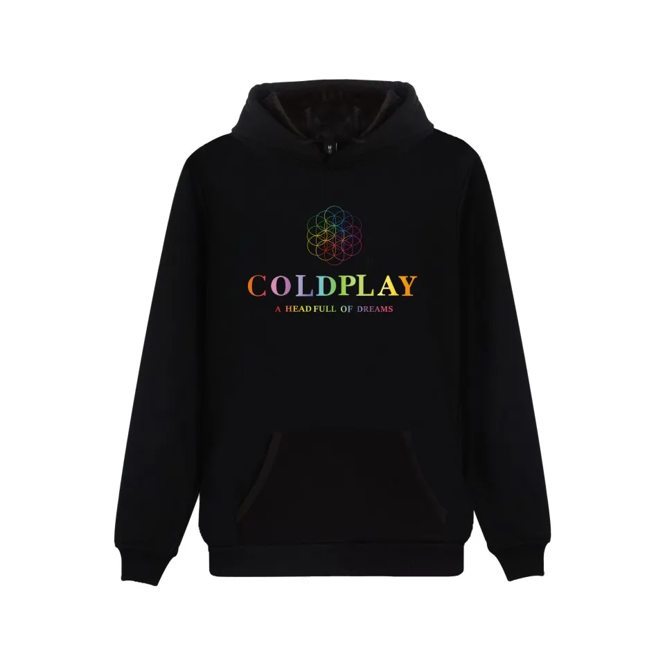 Coldplay толстовка с капюшоном мужская Популярная рок-группа повседневные теплые зимние толстовки Мужская мода хип-хоп Уличная одежда Coldplay