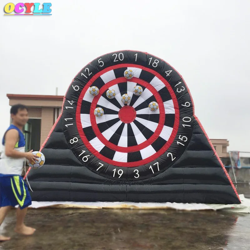 Free air shipping to door 4/5m big inflatable foot dart board/inflatable football soccer board game/giant darts game | Игрушки и хобби