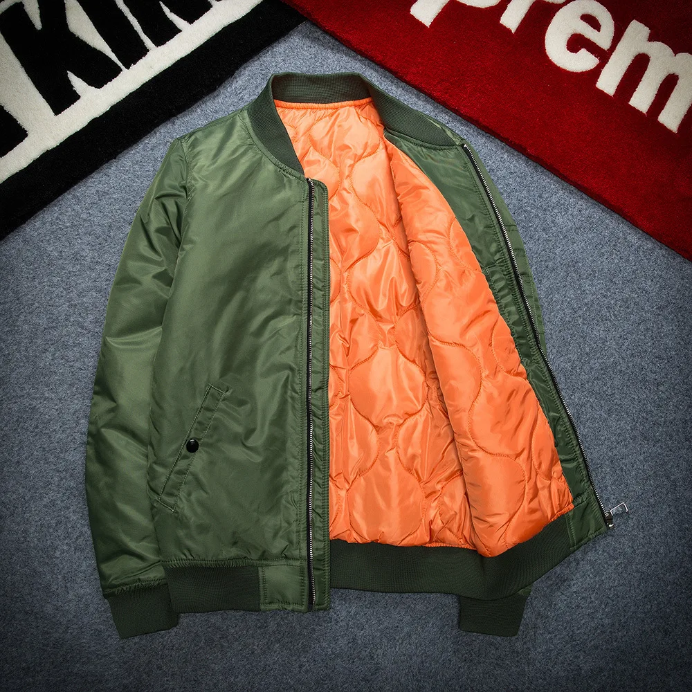 Куртка-бомбер Ma1 мужская с хлопковой подкладкой повседневная черная куртка-пилот