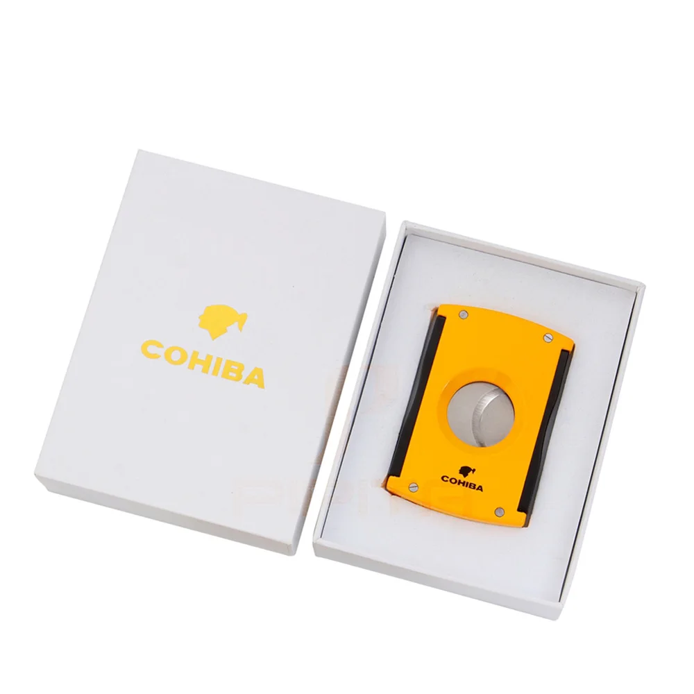 2018 COHIBA Высококачественный портативный резак для сигар из нержавеющей стали Hi Tech