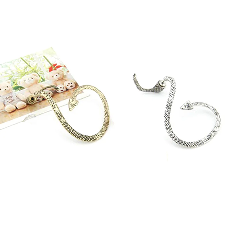 Великолепные готические серьги-гвоздики в стиле панк змея ветер искушение