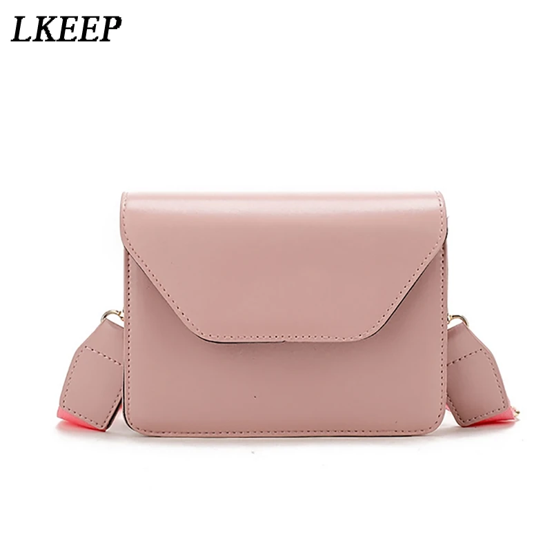 Сумка-слинг женская с откидной крышкой модный однотонный саквояж кросс-боди