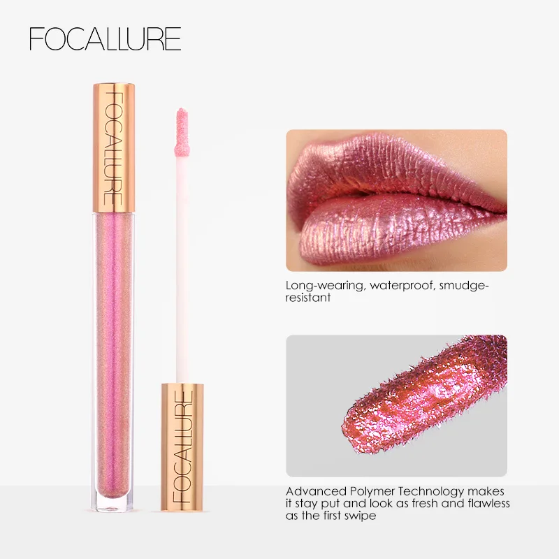 Новинка FOCALLURE 12 Новое поступление сверкающий блеск для губ водостойкая матовая