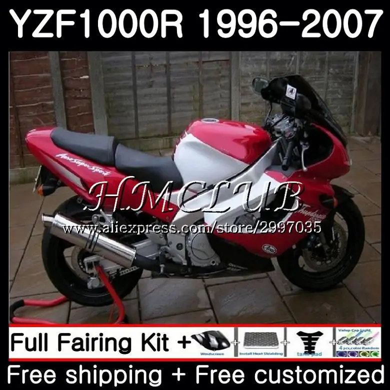 

Factory red Thunderace For YAMAHA YZF 1000R 2002 2003 2004 2005 2006 2007 21HC.14 YZF-1000R YZF1000R 02 03 04 05 06 07 Fairing
