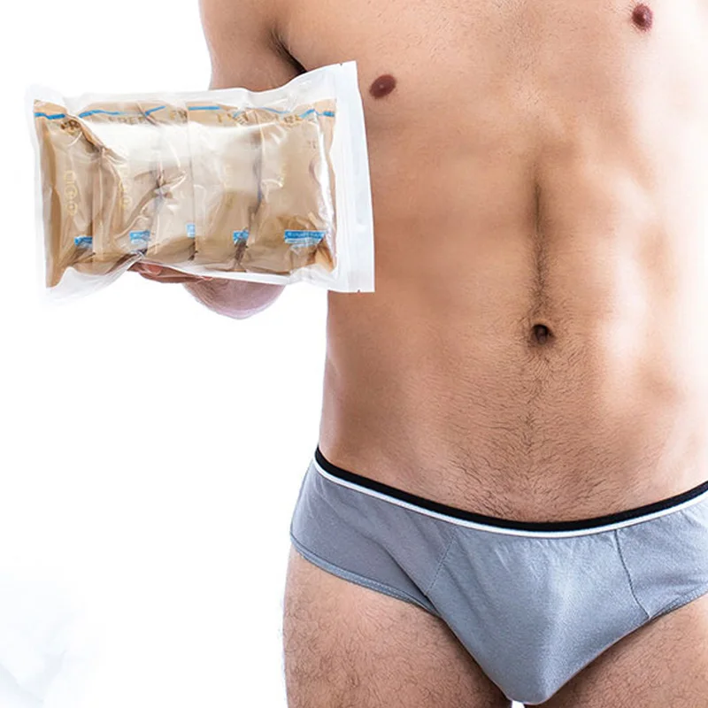 Freego Золотая посылка одноразовое мужское серое хлопковое нижнее белье/Трусики 5