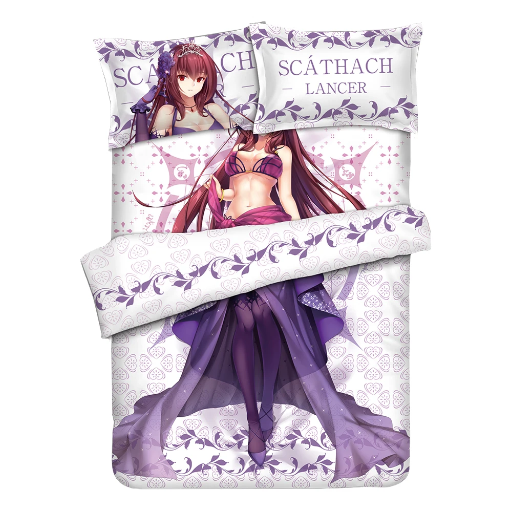 Fate Grand Order Scathach постельное белье с аниме простыней постельных принадлежностей наволочка 4 шт