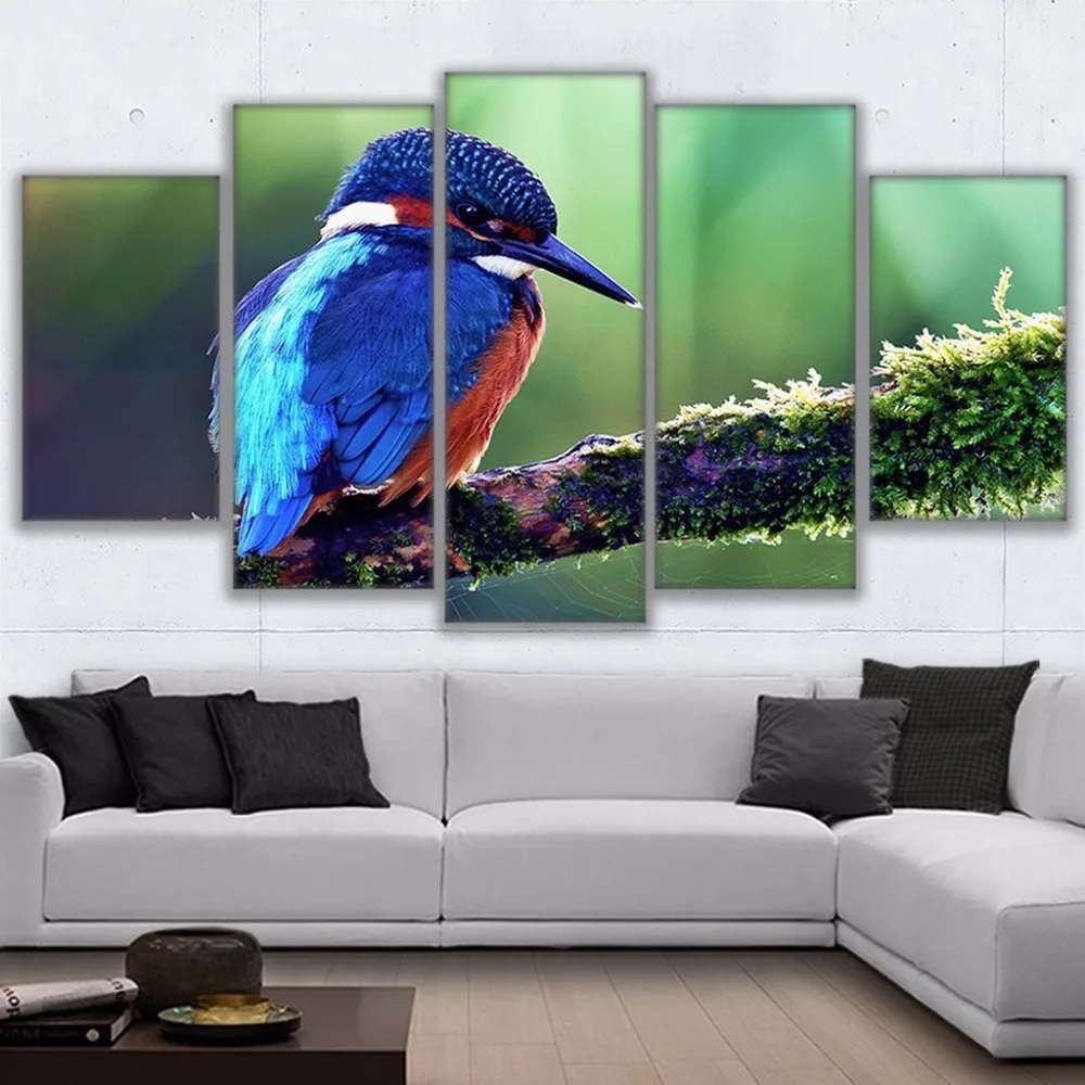 5 шт. настенные картины на холсте с изображением животных | Дом и сад