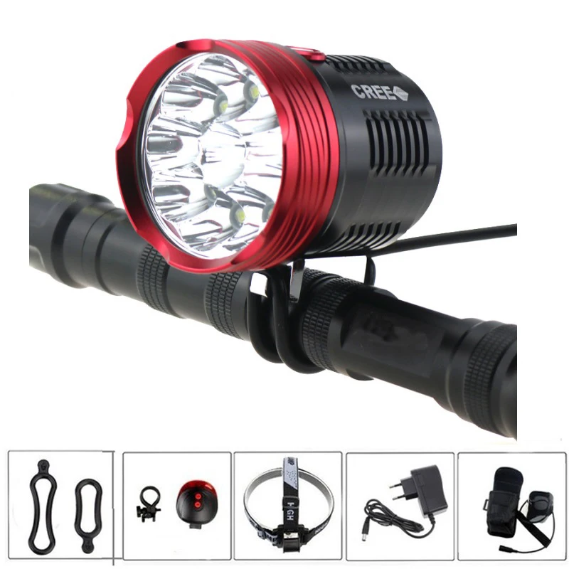 8 4 V 20000LM велосипедный фонарик 10xcree XM T6 LED ручной фонарь + 20000mah 26650 аккумулятор
