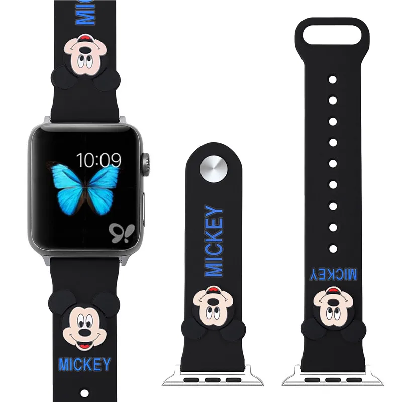 color 2 Кожаный ремешок в горошек с изображением Минни Микки и кошки hello kitty для Apple Watch серии 4, 3, 2, 1, ремешок для iWatch 38, 42 мм, 40, 44 мм, мышь - Цвет: color 2