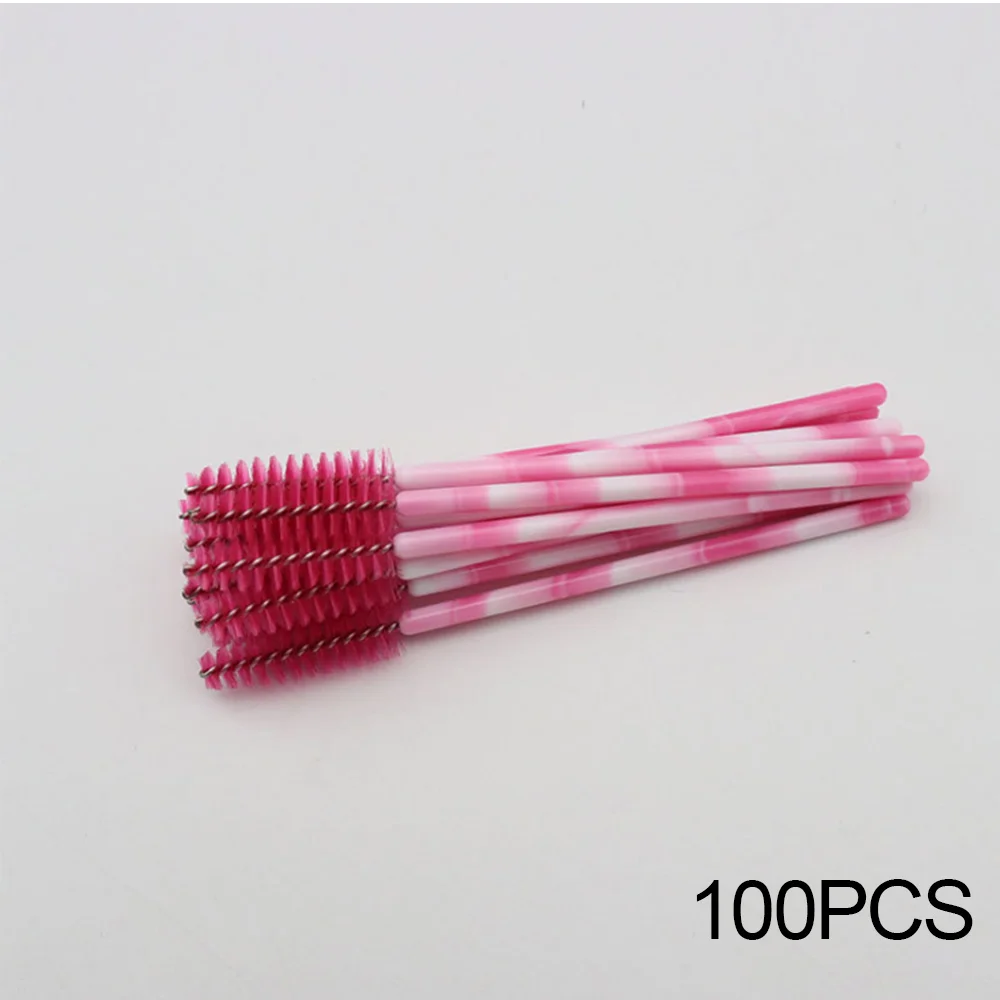 100pcs XF 50/100 шт одноразовые палочки Masacara аппликатор для ресниц кисти Нейлоновые цветные профессиональные инструменты для макияжа - Handle Color: 100pcs XF
