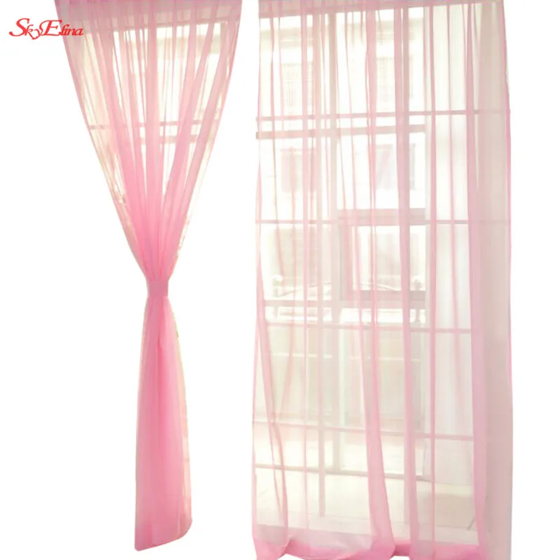 1 шт. чистый цвет тюль дверь окно занавеска драпировка панель отвесный шарф для