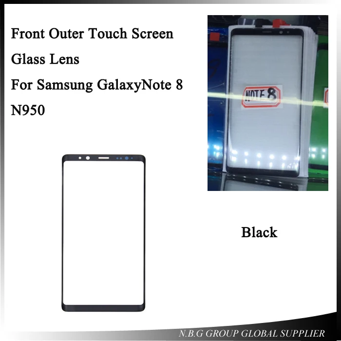 10 шт./лот новый передний внешний экран стекло объектив для Samsung Galaxy Note 8 N950