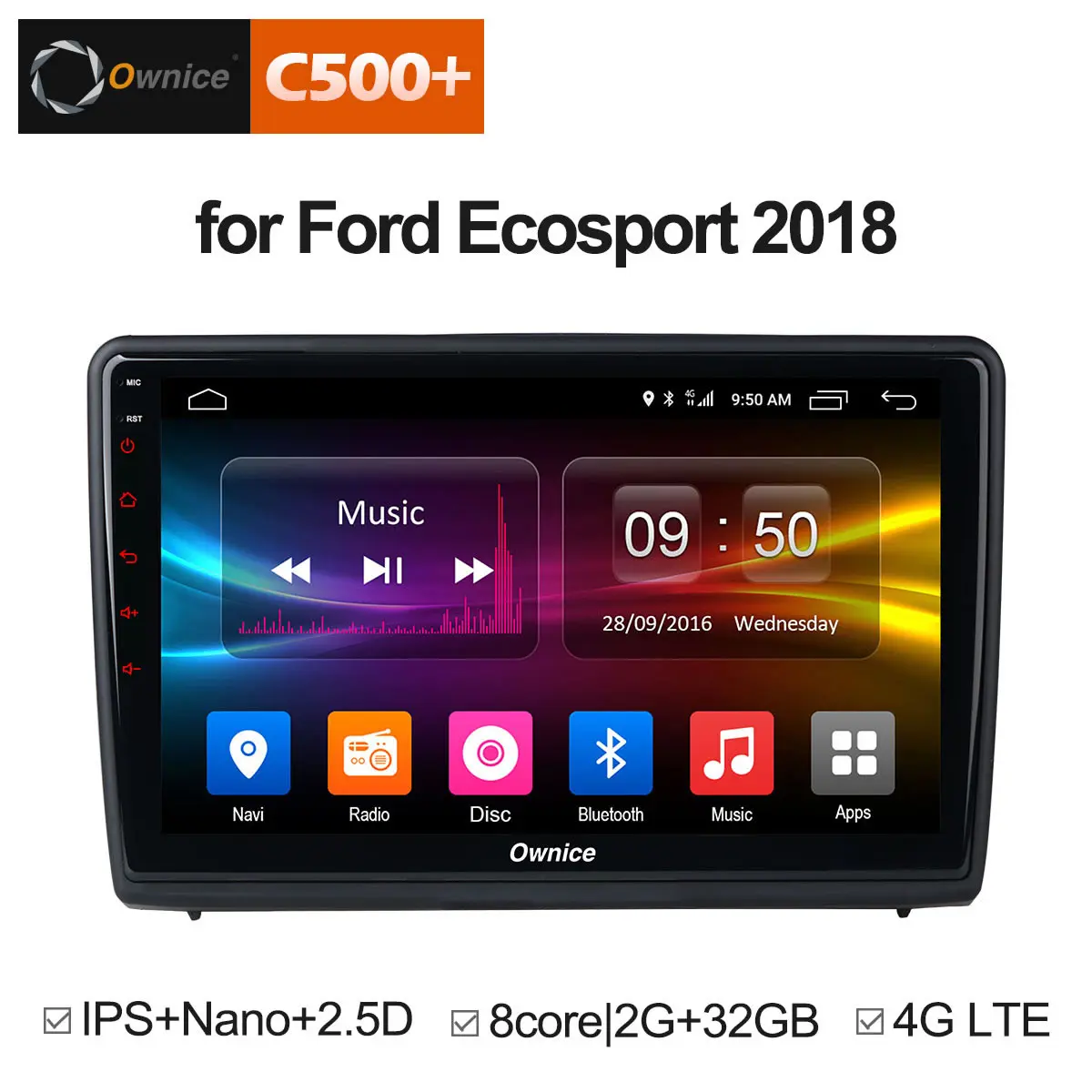 Ownice C500 + G10 Автомобиль Радио Стерео для Ford Ecosport 2018 Android 8 1 автомобильный dvd gps плеер с