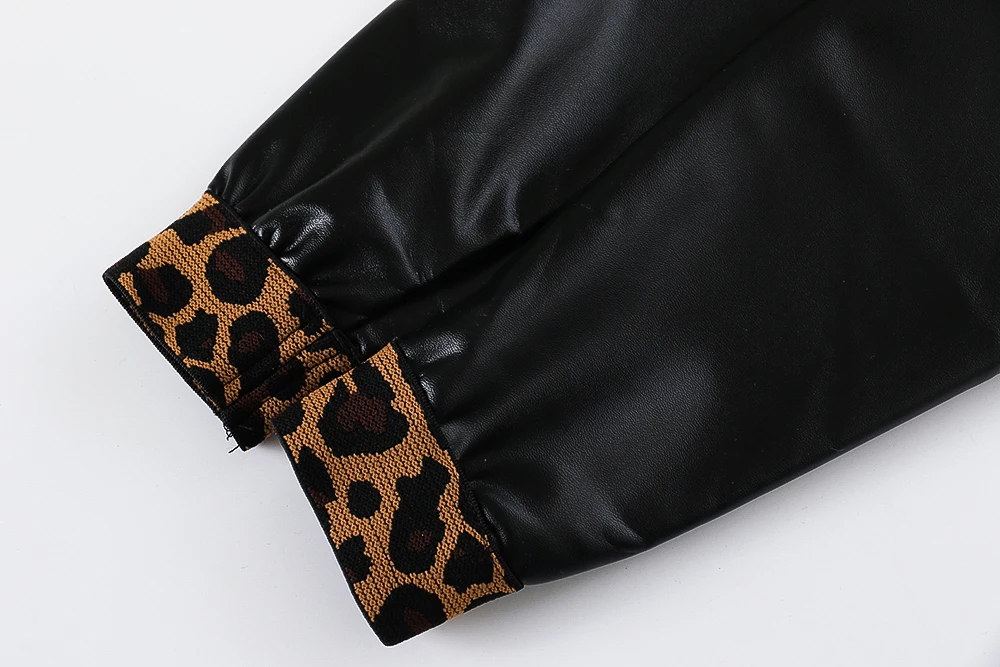 Леггинсы для девочек детская одежда на весну 2019 леопардовые штаны из