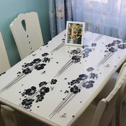ПВХ водонепроницаемая скатерть Мягкий стеклянный коврик для стола журнальный