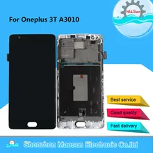 Original AMOLED M&Sen 5.5" For Oneplus 3T A3010 LCD Screen Display+Touch Panel Digitizer Frame For Oneplus 3 A3000 LCD Display