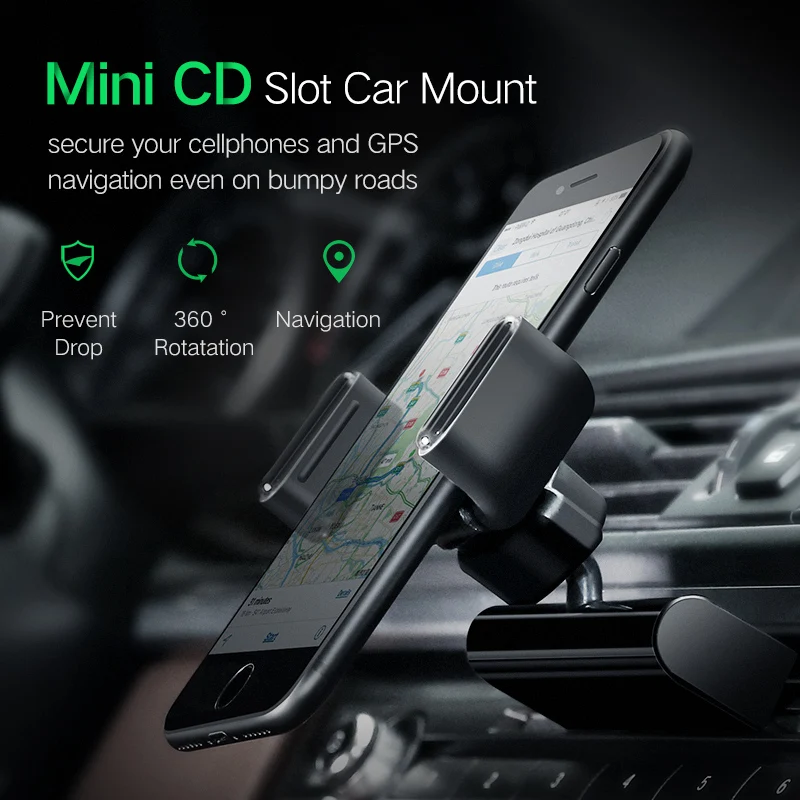 Ugreen Автомобильный держатель для телефона, CD слот, автомобильный держатель для телефона для iPhone 8, магнитная подставка, зажим для сотового телефона, держатель для huawei, планшета, gps