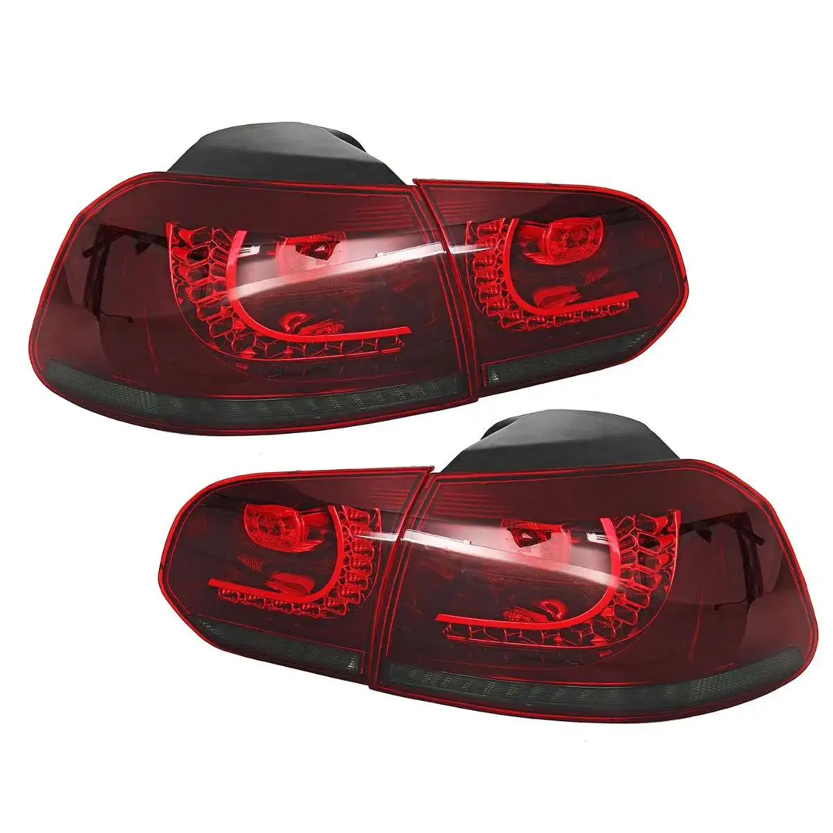 red black Светодиодный задний фонарь для VW Golf6 Golf Mk6 GOLF 6 2008-2013 задний фонарь заднего тормоза светлые Противотуманные фары лампа аксессуары для DRL - Цвет: red black
