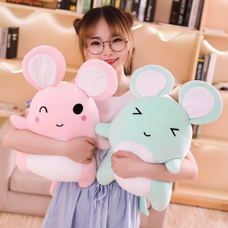 Новая милая мягкая плюшевая мышь огромная игрушка подушка кукла подарок для