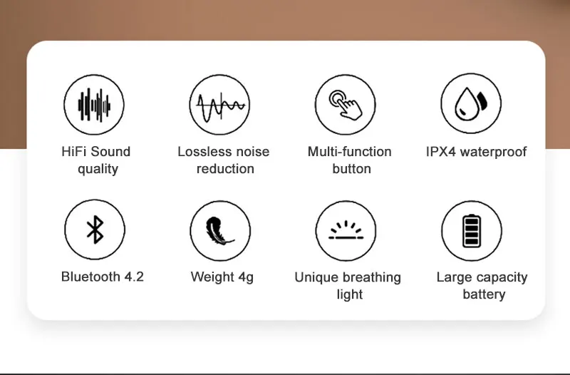 TWS беспроводные bluetooth-наушники Handsfree Стерео Водонепроницаемая bluetooth-гарнитура со встроенным HD микрофоном и зарядным устройством