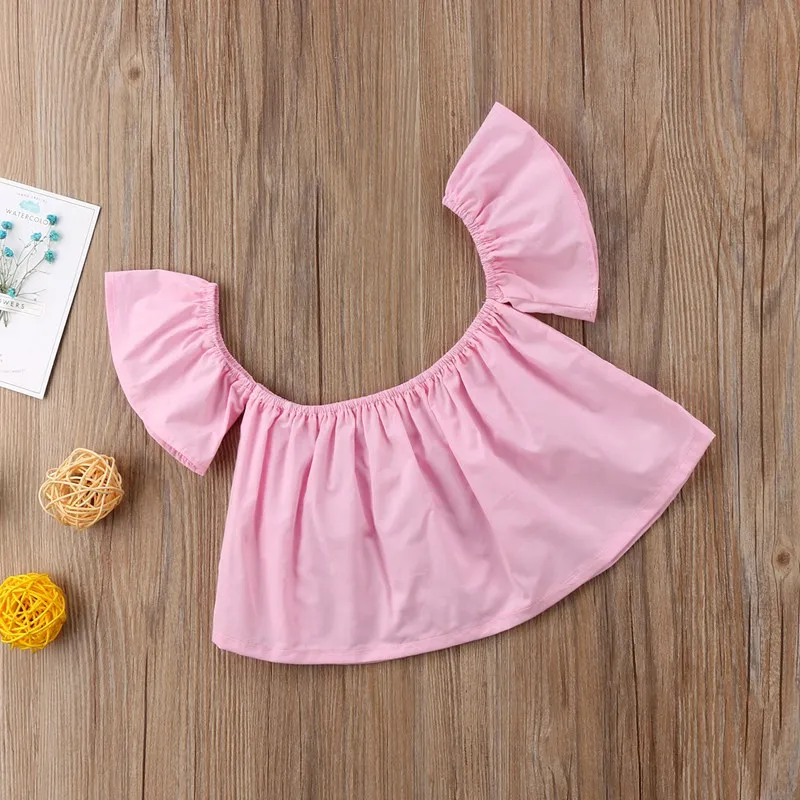 Летний хлопковый укороченный топ принцессы с оборками и открытыми плечами для