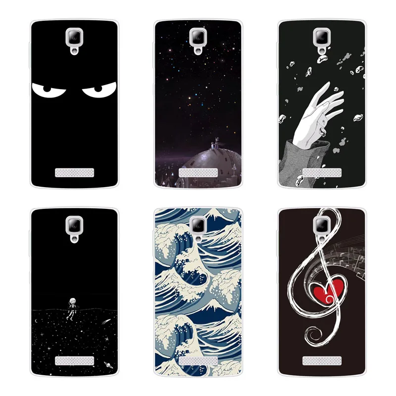 Чехол Lenovo A2010 Silicon Black с рисунком граффити, мягкий задний кожух из термопластичного полиуретана для защиты телефона.