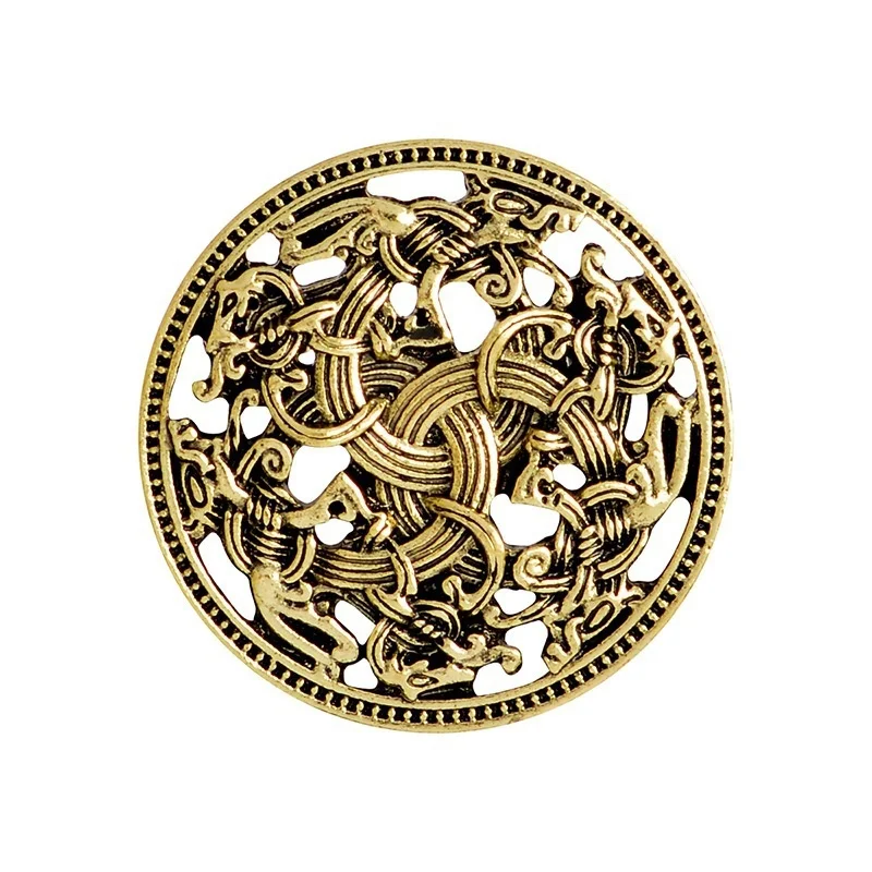 Винтажная антикварная Золотая или брошь Викинга булавки для шарфа шали