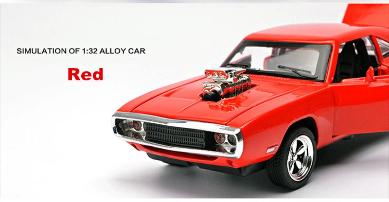 4 цвета 1:32 Масштаб Форсаж Модель Масштабная модель машинки 1970 Dodge зарядное устройство Модель сплав игрушечные машинки литые игрушки для мальчика Детский подарок