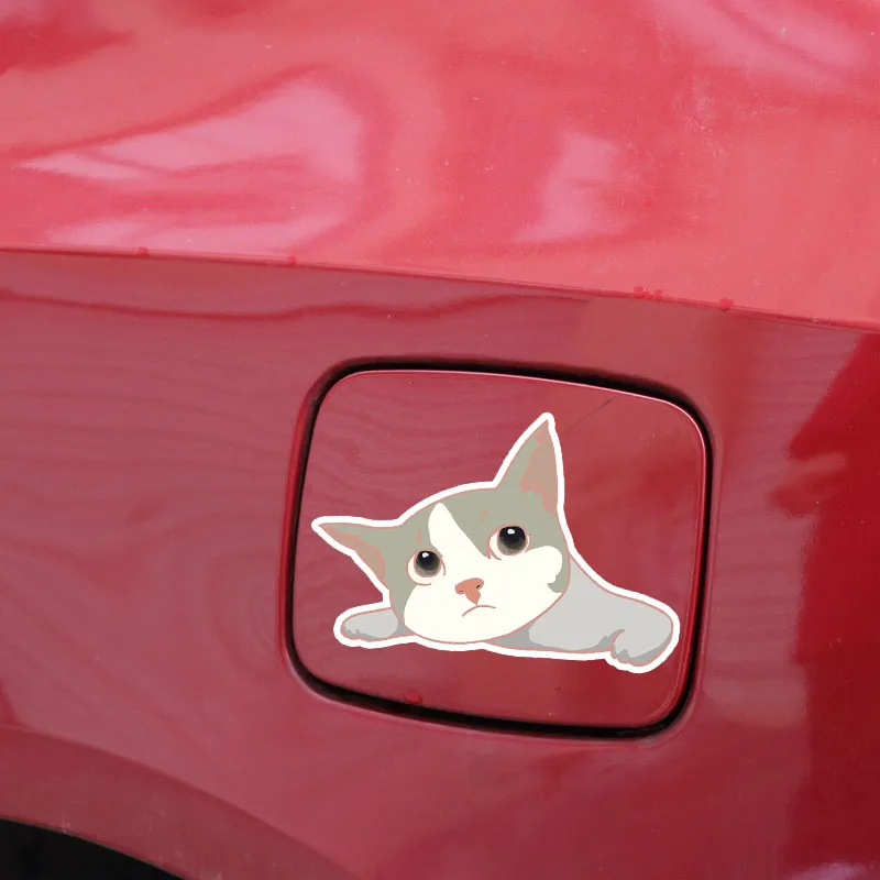 

YJZT 16CM*11CM Cute Animal Cat PVC High Quality Car Sticker Decal Car Accessories 5-1127