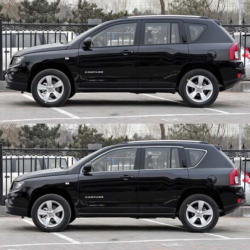 

12pcs Full Window Pillars Window Sill Molding Trim Exactly Fitted For Jeep Compass