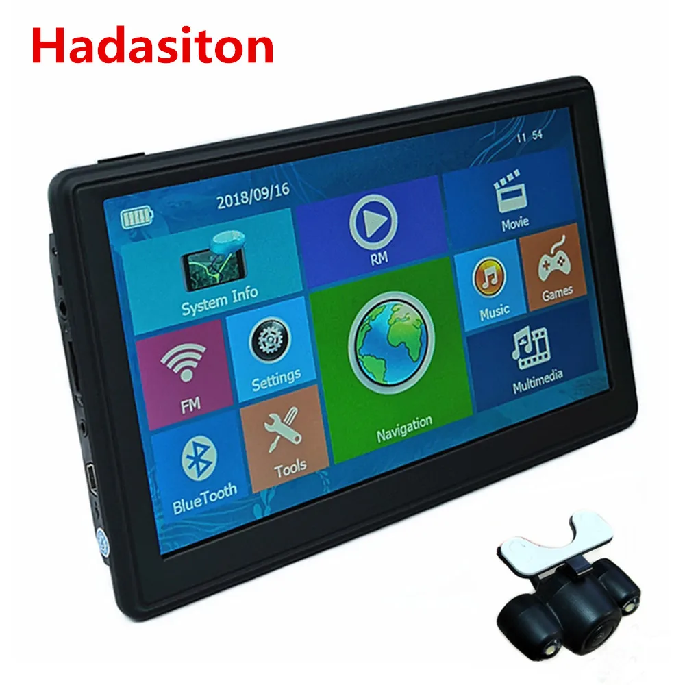 With wireless camera Горячие Новые 7 дюймов емкостный сенсорный экран Экран автомобиля gps спутниковой навигации CPU800M 8G+ Новые карты, беспроводная камера заднего вида на выбор - Размер экрана, дюймов: With wireless camera