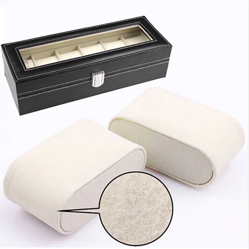 Коробка для часов 6 ячеек коробка чехол из искусственной кожи Caja Reloj черный