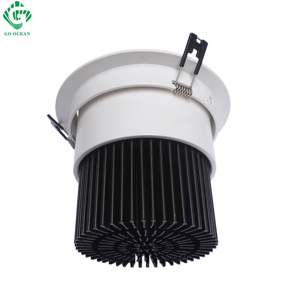 Светодиодные светильники Downlight 7W 10W 12W 15W 20W 30W 40W 50W Round Встраиваемые потолочные светильники с регулируемым потолочным светильником для кухни Освещение для кухни