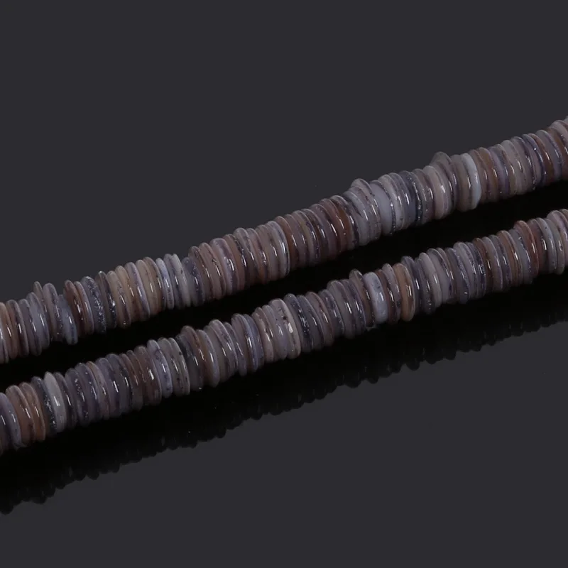 Бусины из натурального камня черные бусины в форме морской ракушки для